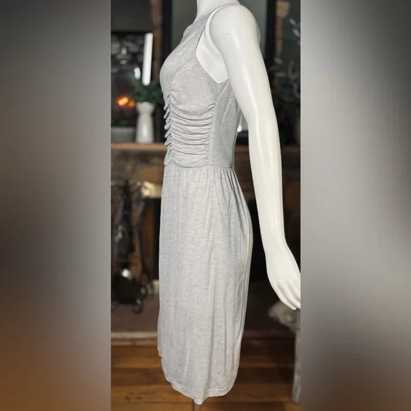 Jason Wu Grey Malin Shirred Bodice Sleeveless Tencel & Silk Dress, Szs 6 & 8